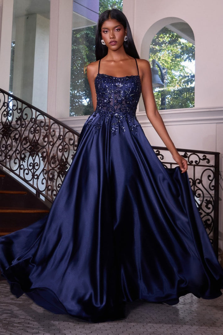 Ladivine C179 A-line prom dress front view, second color