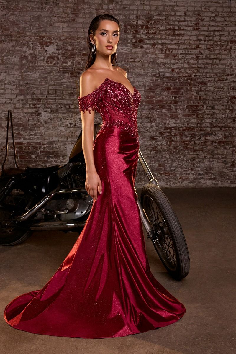 Ladivine CC456 Off-Shoulder Sweetheart Corset Prom Dress 2026 - FOSTANI.com