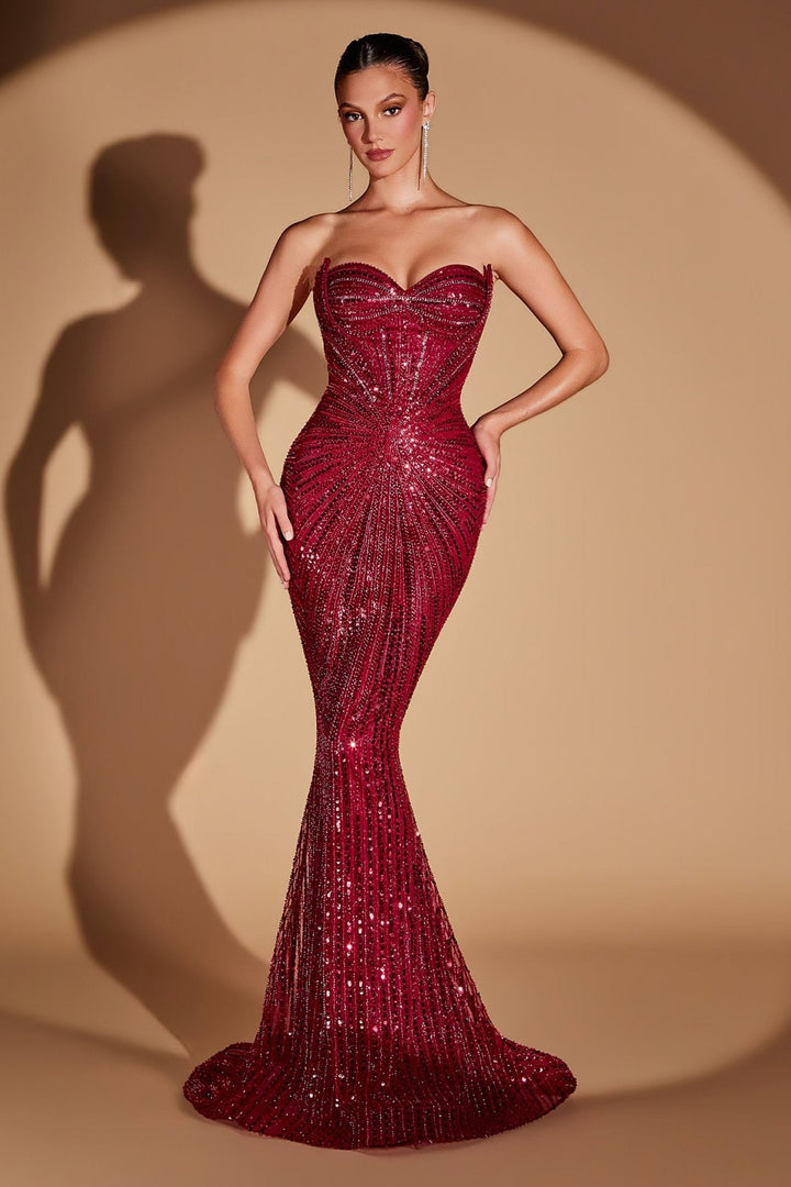 Ladivine CD0108 Designer Formal Gown Elegant Evening Dress