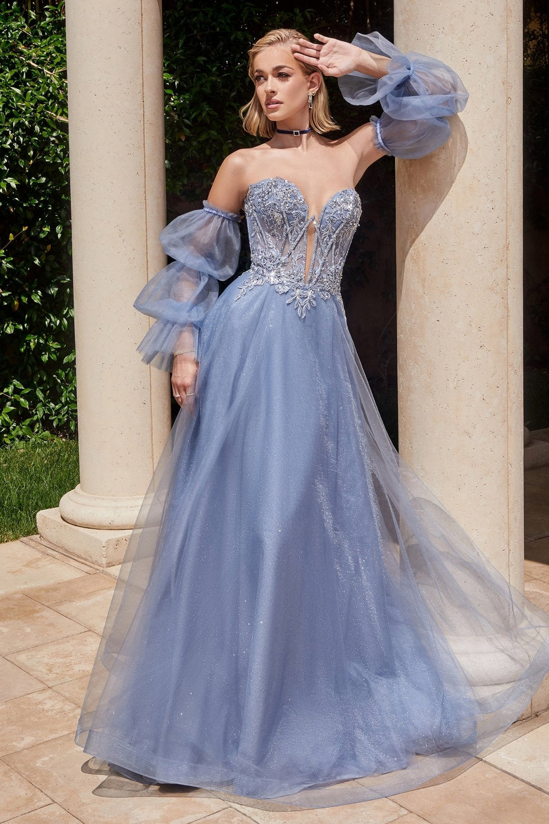 Tulle Grey Graduation Dress Ladivine CD830 Dress Tulle Grey Graduation Dress Ladivine CD830 Dress