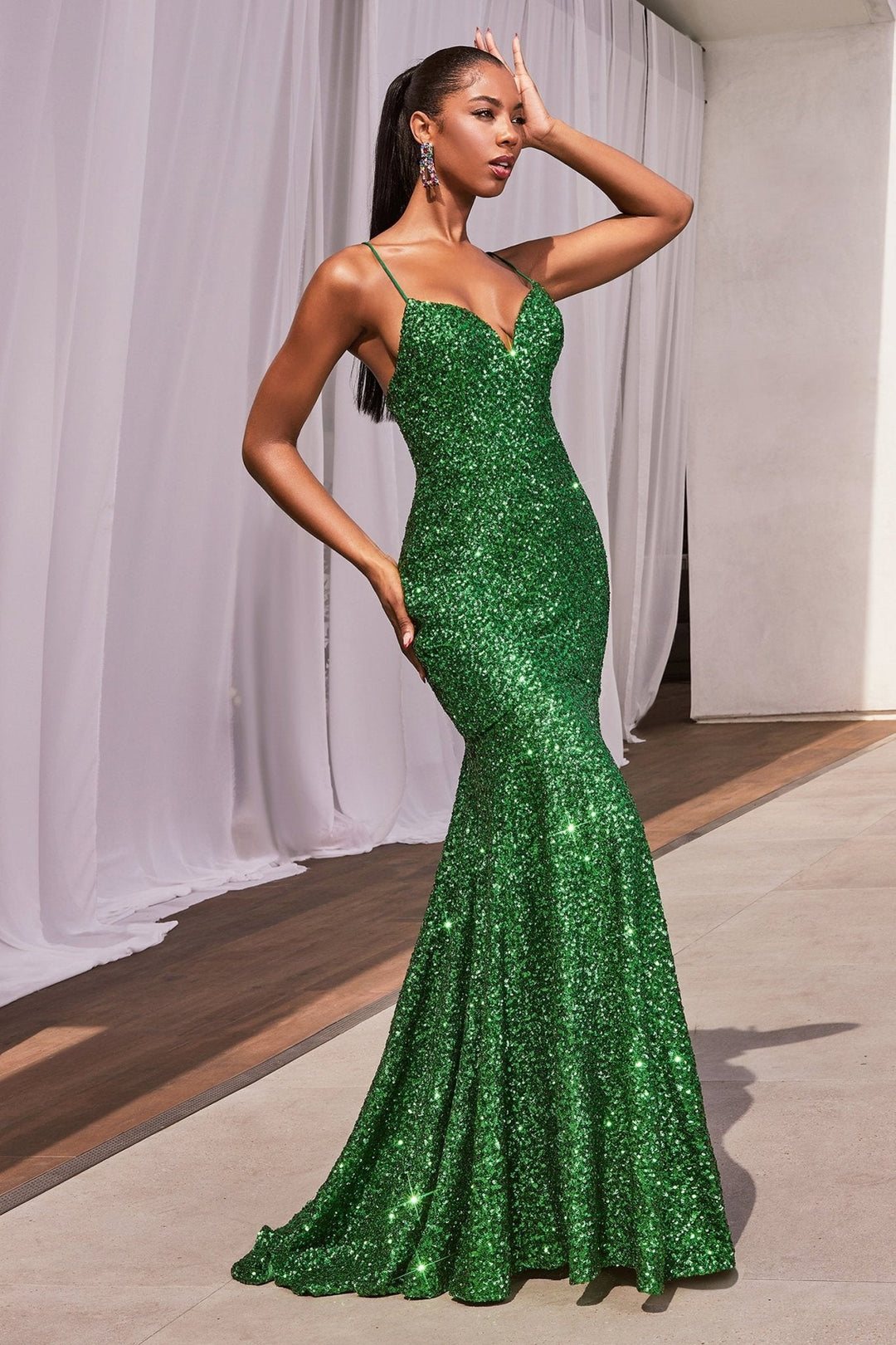 ladivine green dress LaDivine by Cinderella Divine | Effie's Boutique Ladivine BD105
