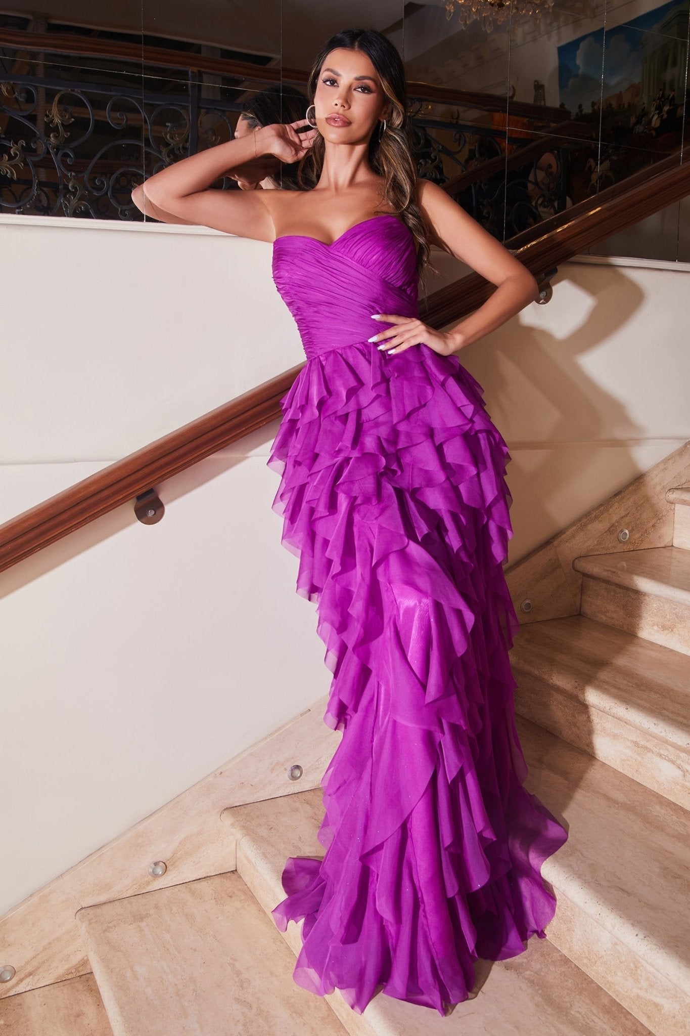 Eggplant colored hotsell evening gowns