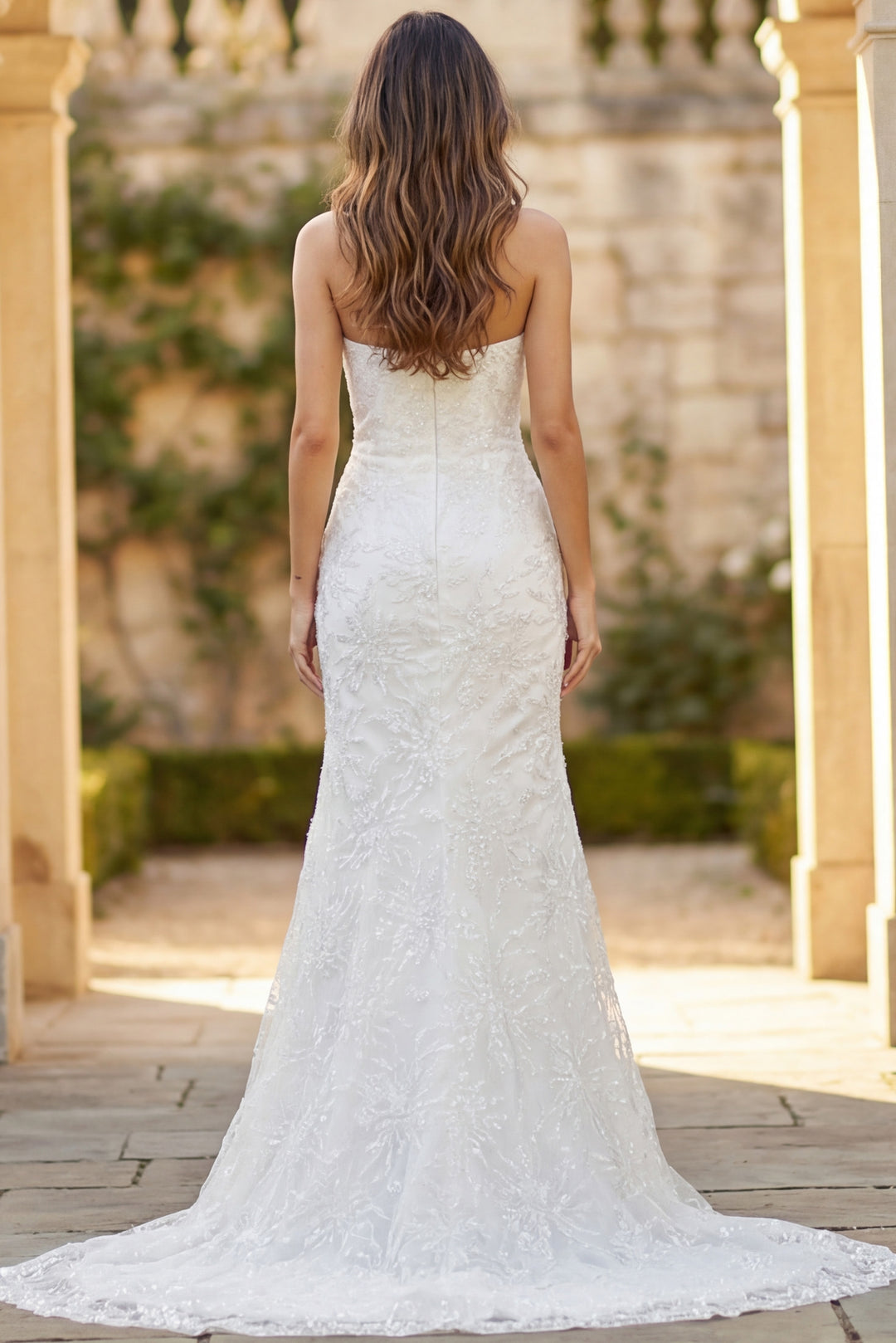 Jovani JB40608 Off White Embellished Strapless Bridal Dress - FOSTANI.com