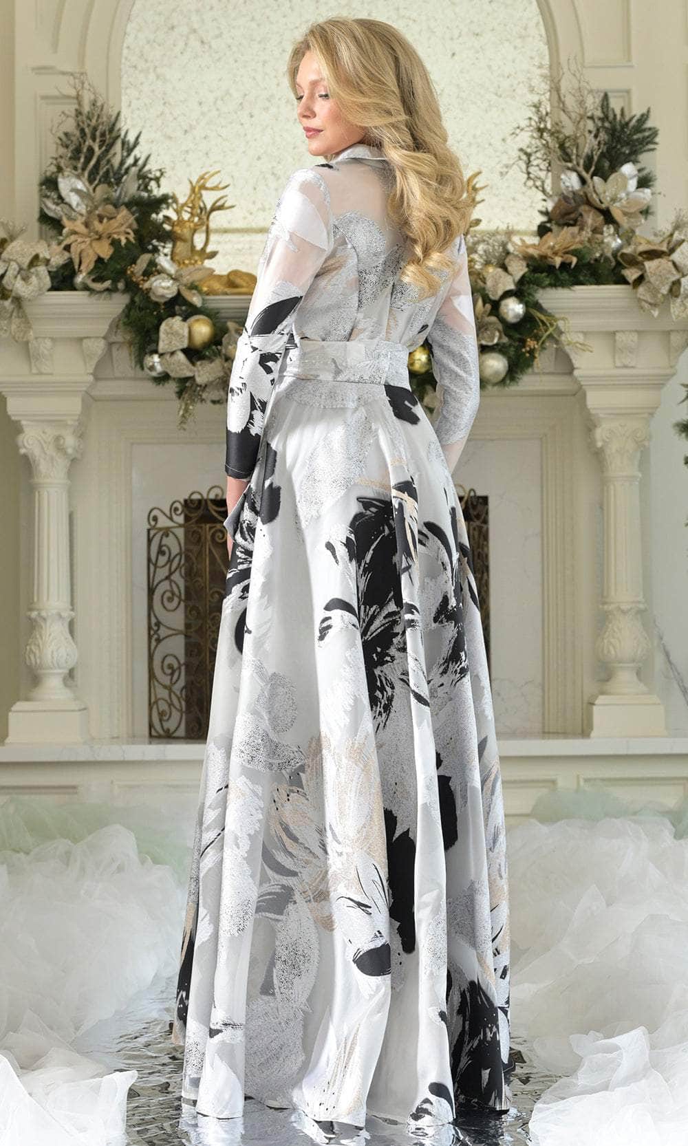 Marsoni MV1367 Long Formal Dress Silver Multi / 6