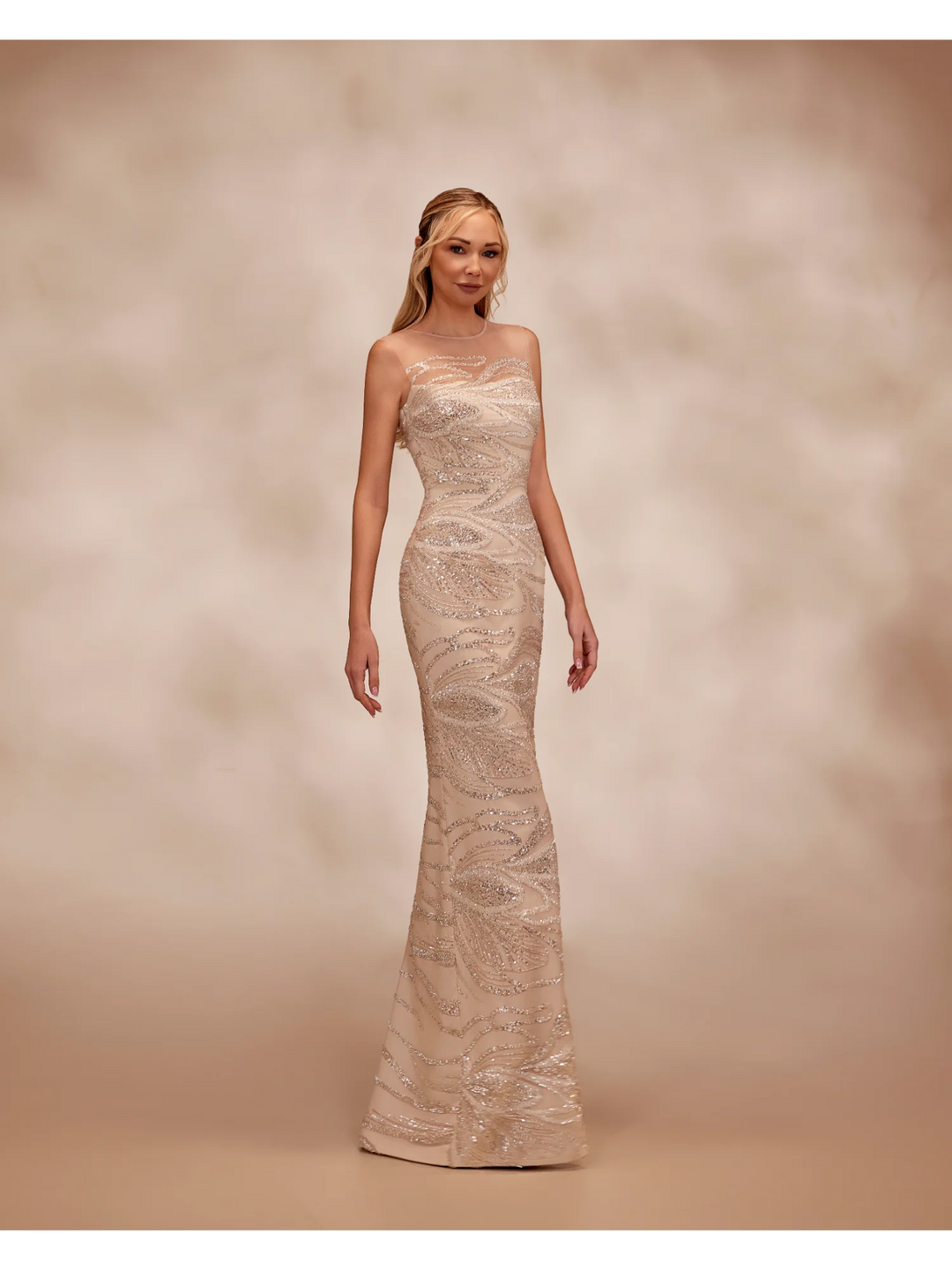 Reverie RTW25 Structured Couture Dress Nude / 14