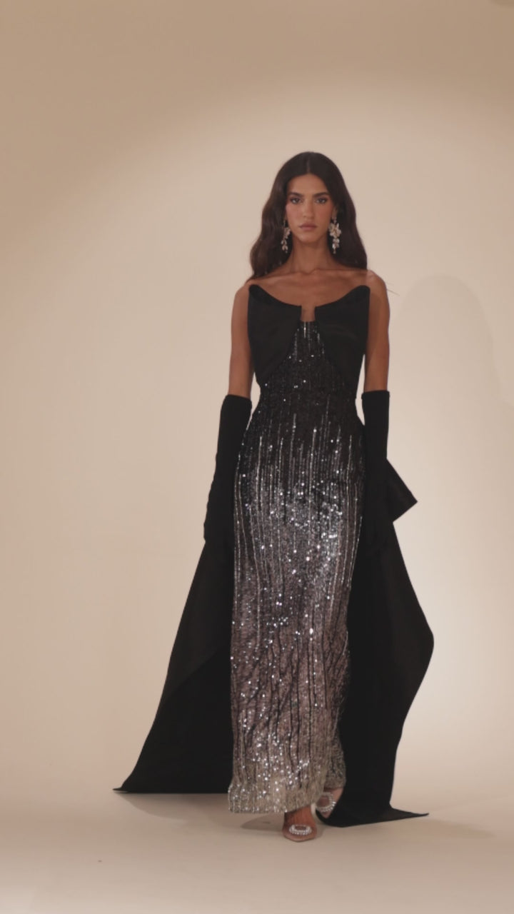 Abdo Aoude D24 Embroidered Couture Dress