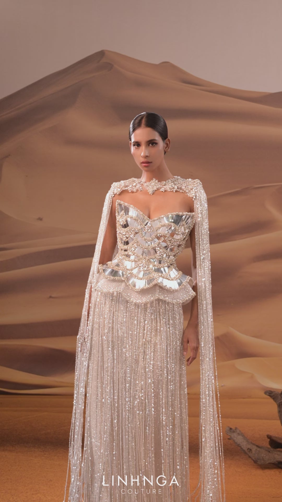 Linh Nga LMBCT349 Sweetheart neckline Couture Dress