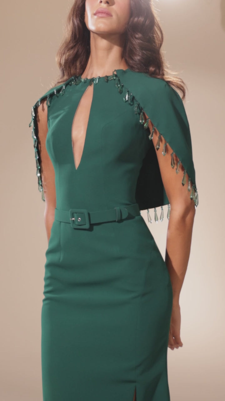 Abdo Aoude D15 Crepe A-Line Couture Dress