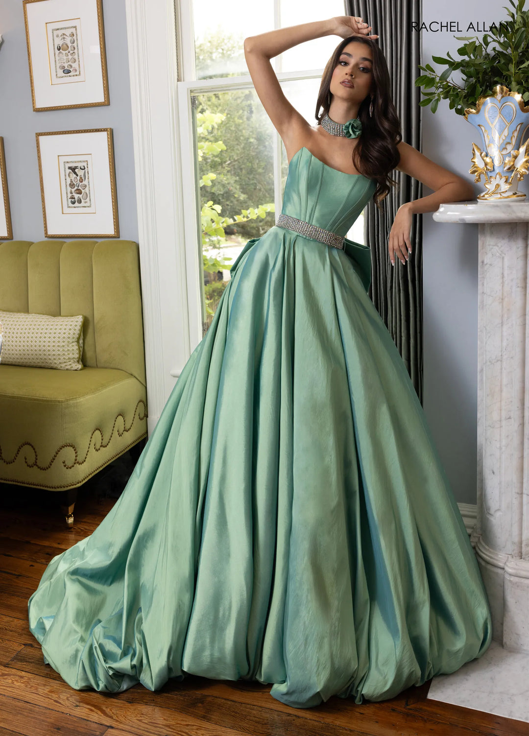 Rachel Allan 71024 A-Line with Statement Bow Prom Dress 2026 | FOSTANI Rachel Allan 71024 A-Line with Statement Bow Prom Dress 2026 | FOSTANI