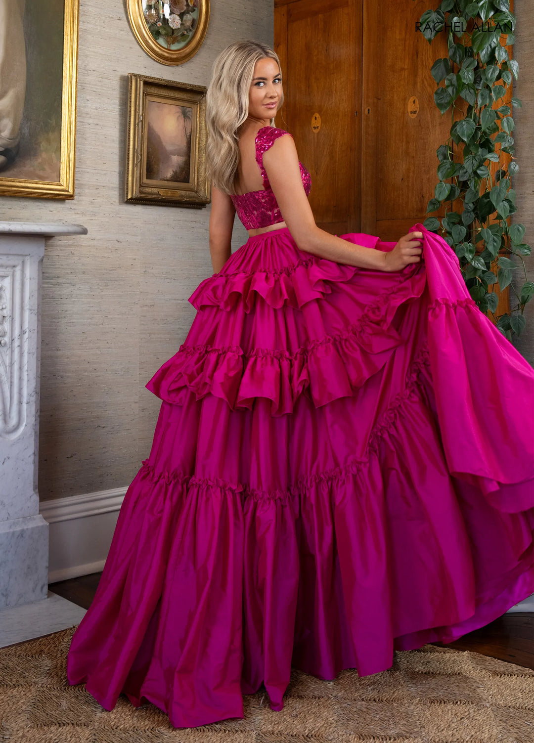 rachel allan pink prom dress Purple Pink Spring 2026 Size 24 Prom Dresses