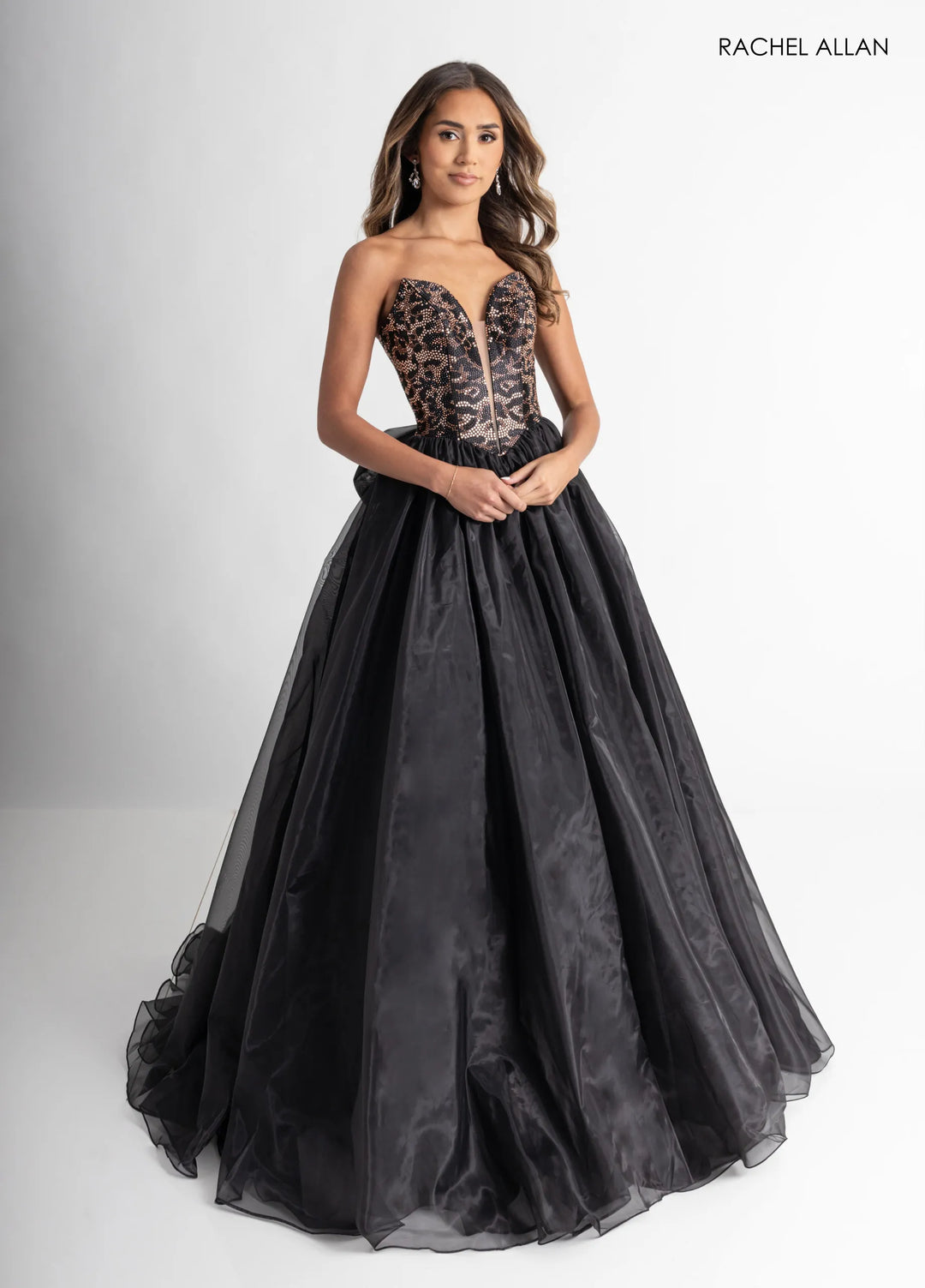 Rachel Allan 71026 Prom Dress - Black/Cheetah | NewYorkDress Rachel Allan 71026 Prom Dress - Black/Cheetah | NewYorkDress