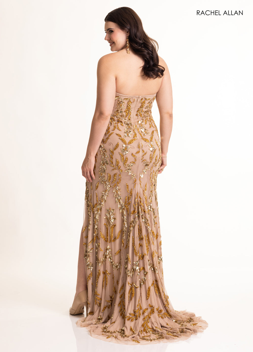 Rachel Allan 70931 Sequin High Slit Prom Dress 2026