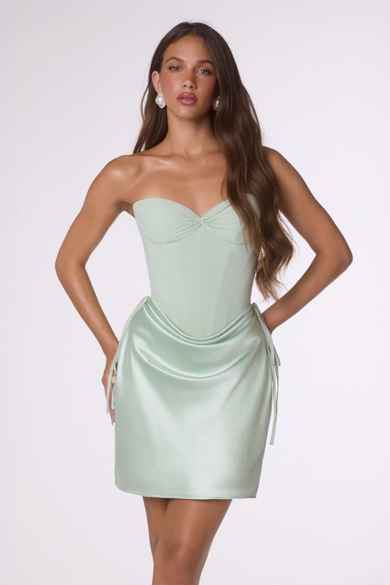 Amoris T746 Strapless Sweetheart Homecoming Dress LT BLUE / XXS