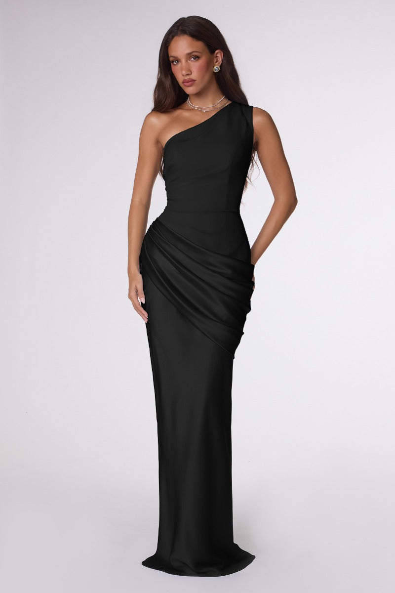 Amoris T748 One Shoulder Bridesmaid Dress - FOSTANI.com