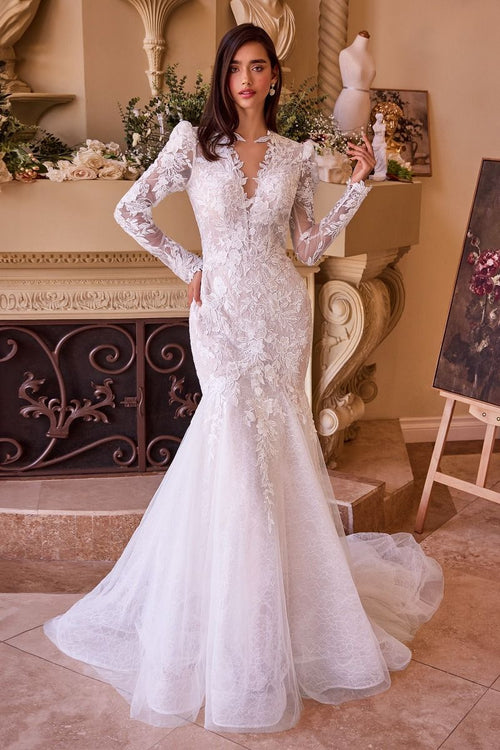 Andrea & Leo Couture WL036 Long Sleeve Lace Mermaid Bridal Gown