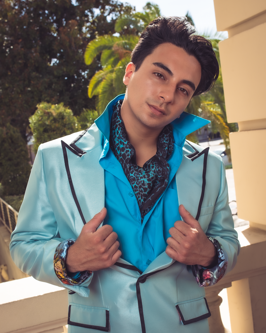 Peanut Butter Collection Johnny B-Sky Blue suit - FOSTANI