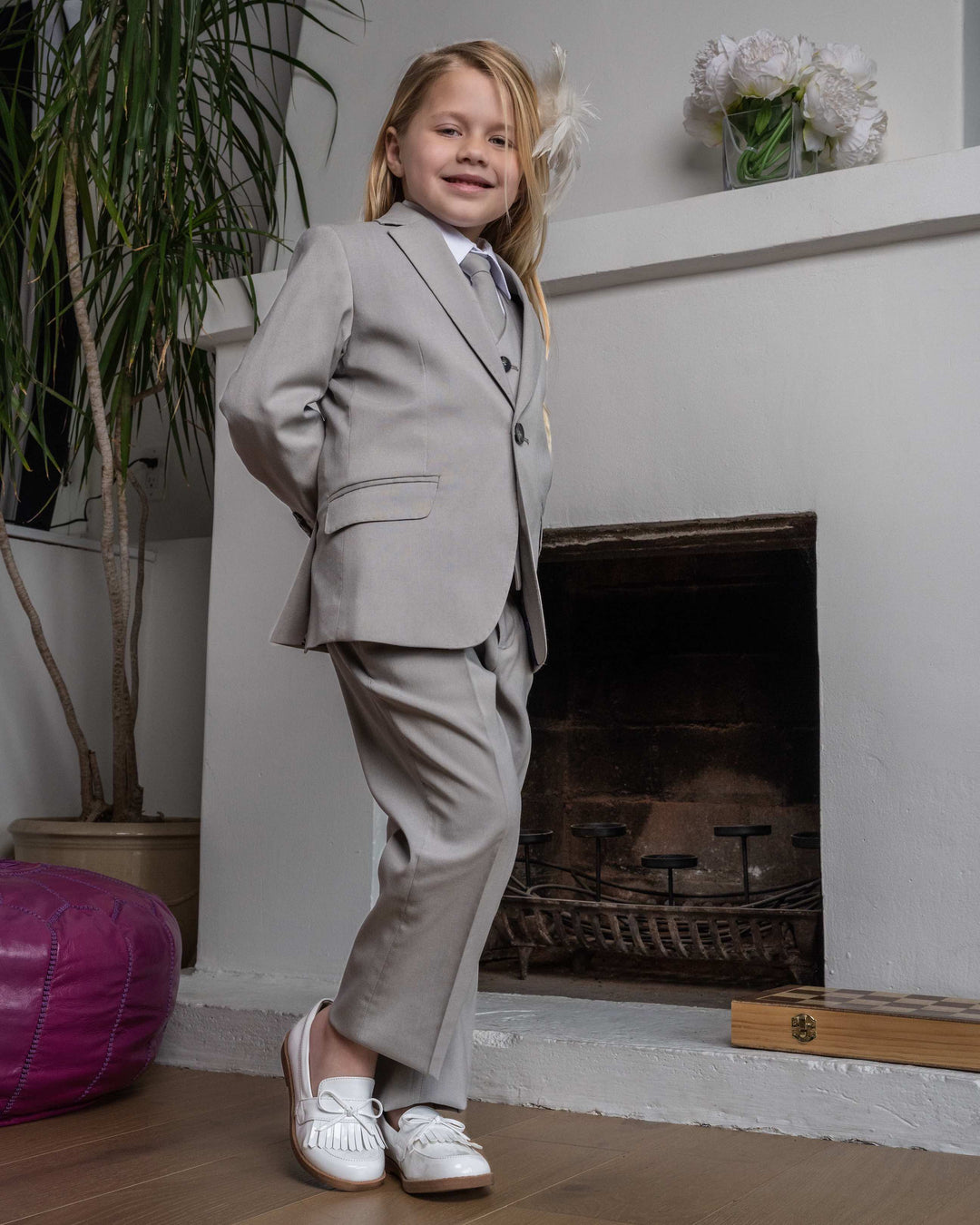 CLEO By Peanut Butter Collection Ramses Desert Fox Grey FG Kids suit - FOSTANI