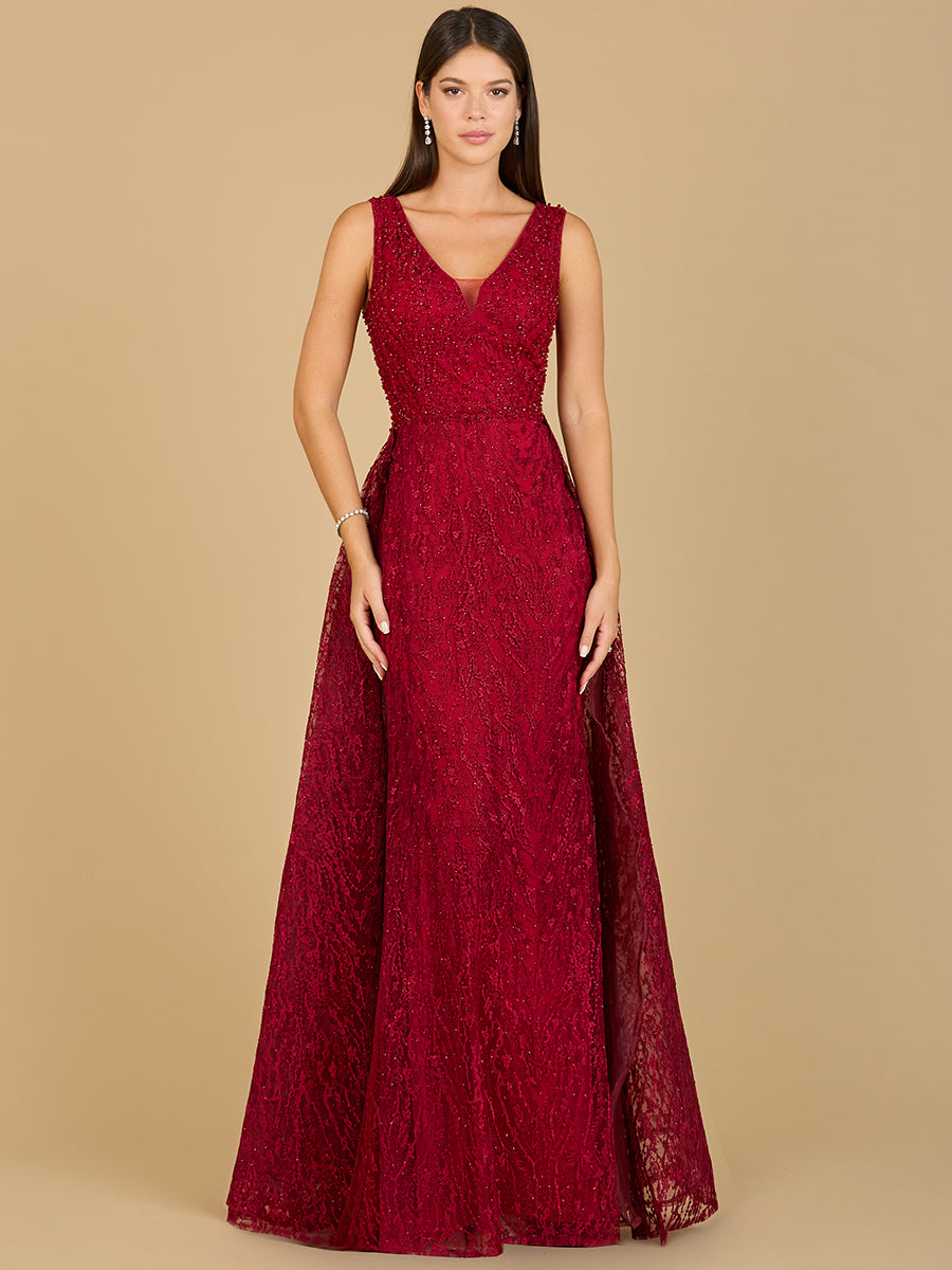 Lara 29197 - Lace Embroidered Overskirt Dress - FOSTANI