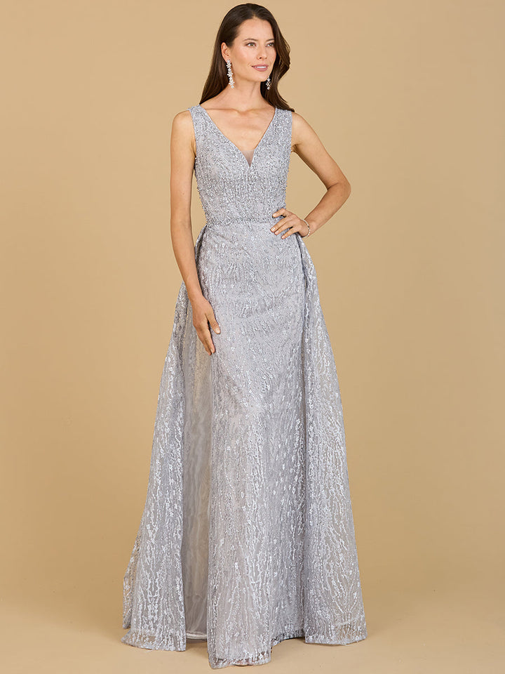 Lara 29197 - Lace Embroidered Overskirt Dress - FOSTANI