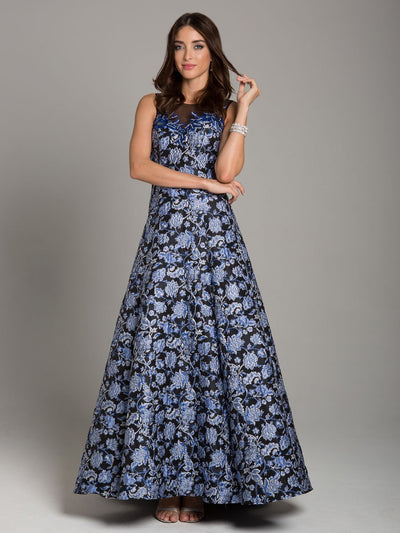 Lara 29867 - Floral Brocade Ball Gown - FOSTANI