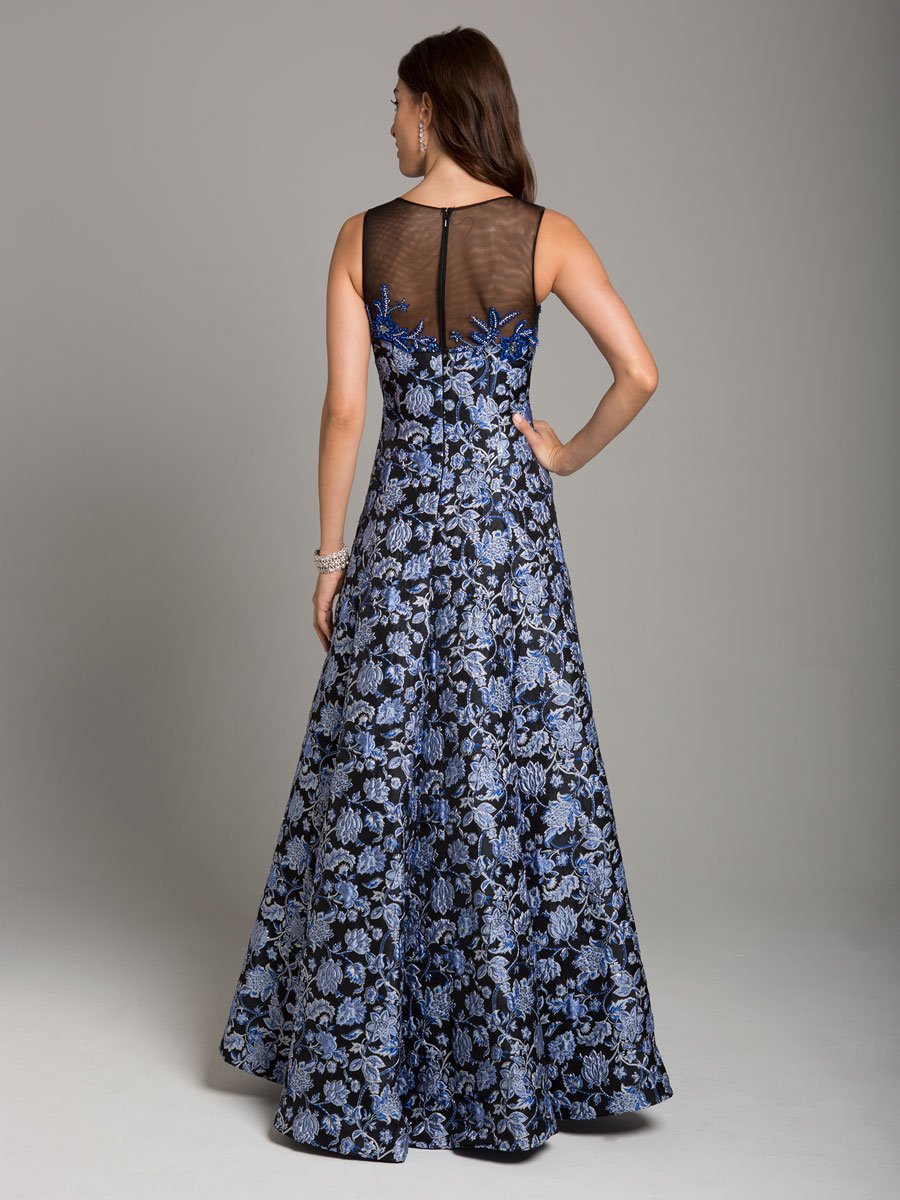 Lara 29867 - Floral Brocade Ball Gown - FOSTANI