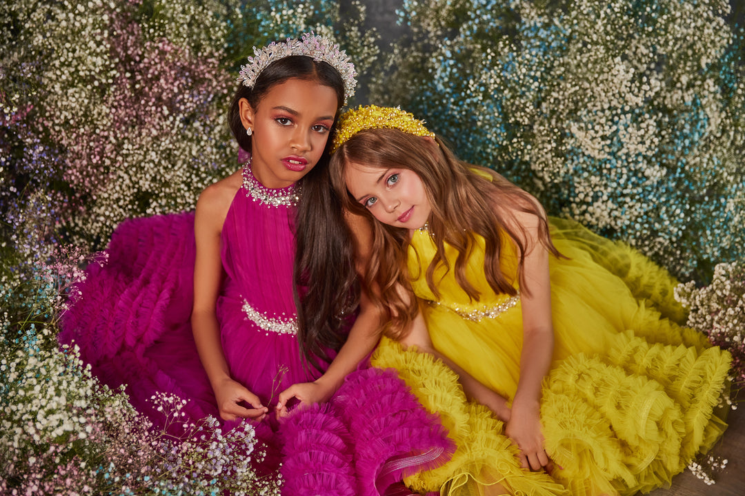 Pentelei 3238 Halter Sleeveless Beaded Kids Dress | FOSTANI Pentelei 3238 Halter Sleeveless Beaded Kids Dress | FOSTANI