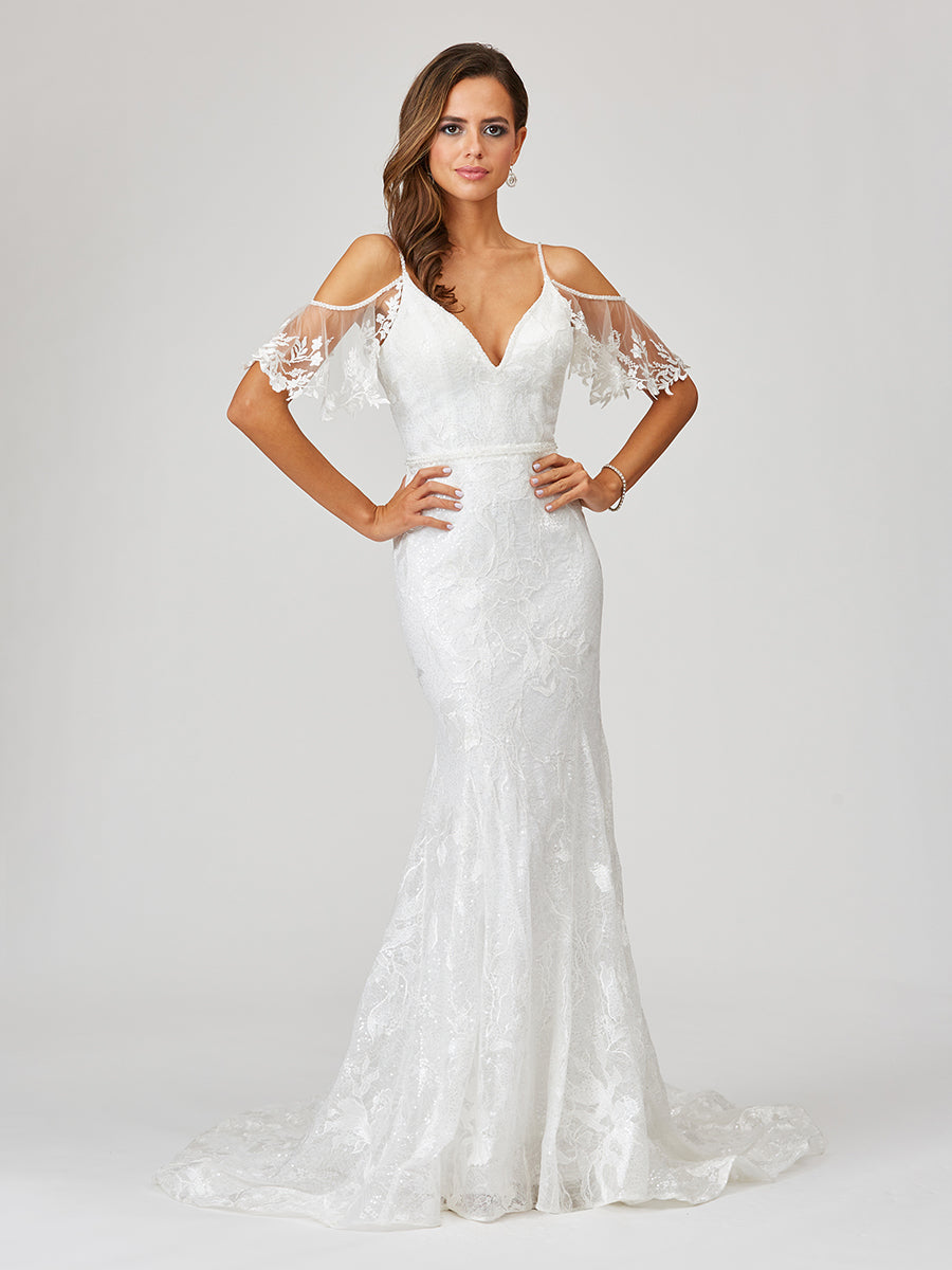 Lara 51037 - Lace Mermaid Bridal Gown - FOSTANI