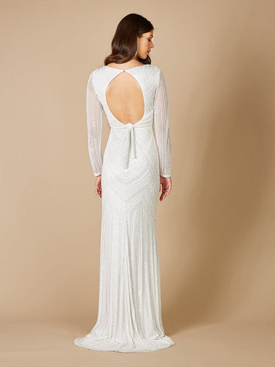Lara Finley Sheer Sleeve Wedding Gown - FOSTANI