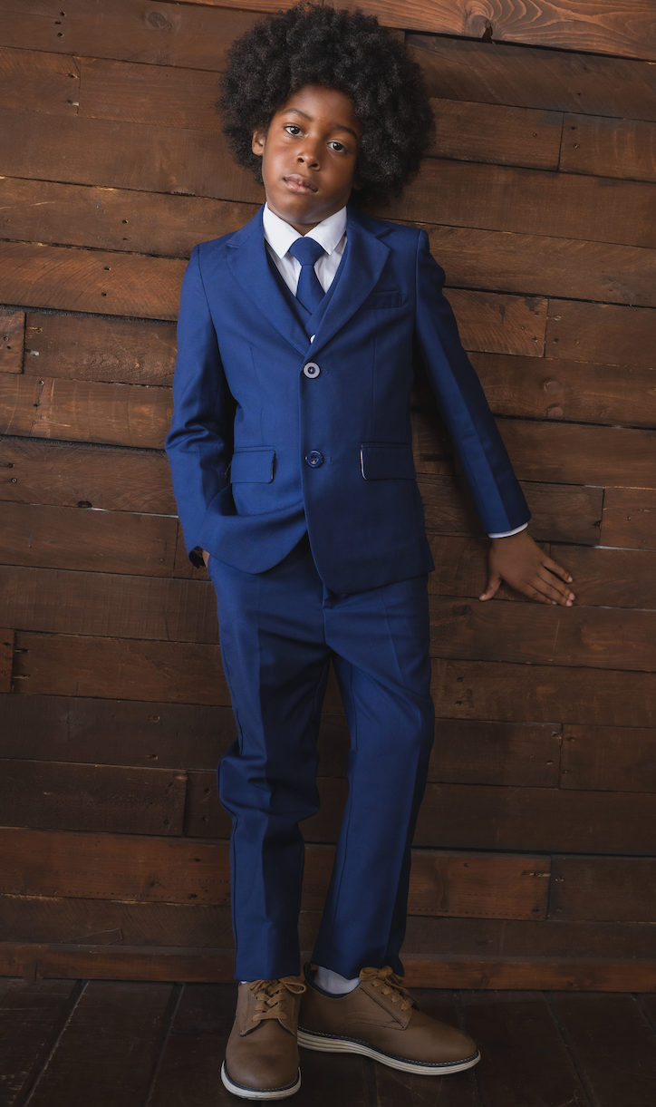 Peanut Butter Collection 007 Cobalt suit - FOSTANI