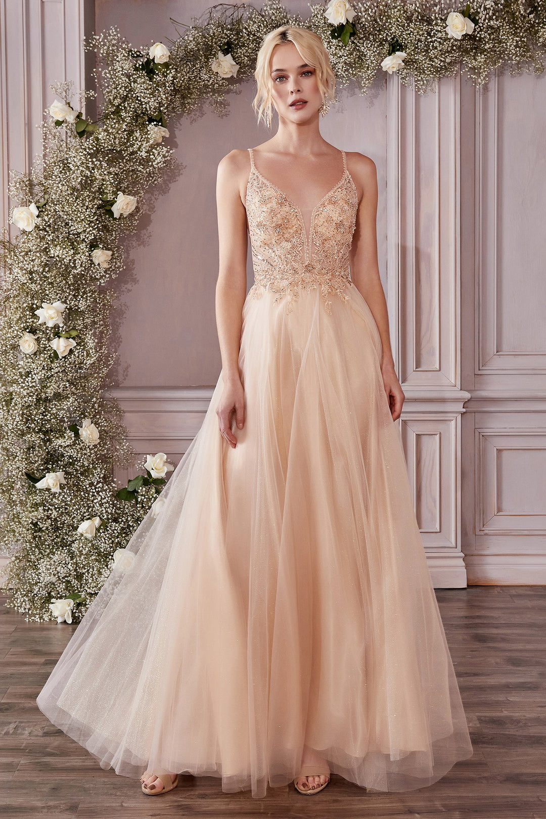 Ladivine CD0195 | Long A-line Dress Ladivine CD0195 | Long A-line Dress