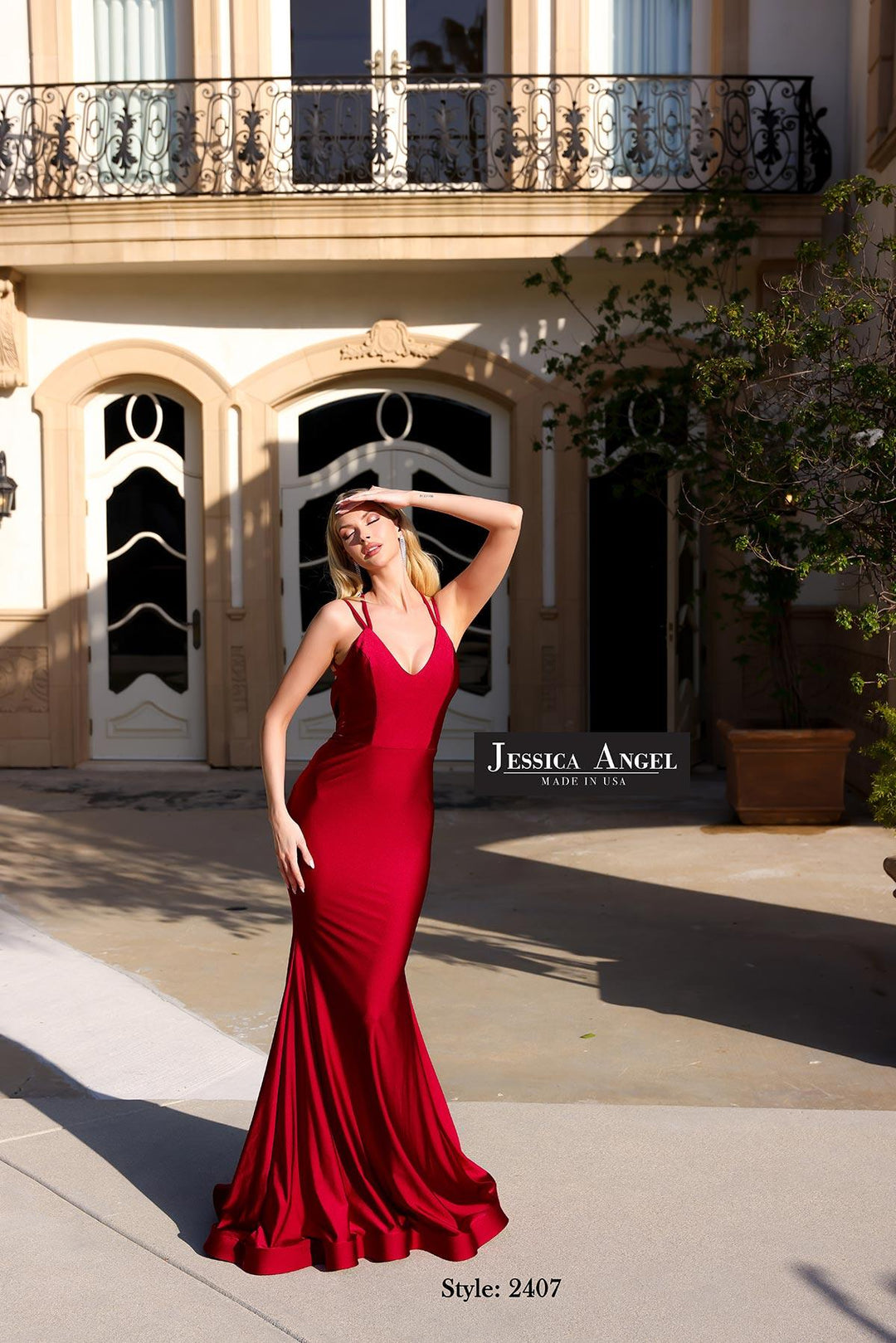 jessica angel red prom dress Perfect Red Dress #2415 by @jessicaangelcollection Available in 111 colors from XXS-7XL sizes at @o_coutureboutique_ Made in USA Gorgeous model @anisasmajlajj . . . . . #jessicaangel #jessicaangelcollection #madeinusa #