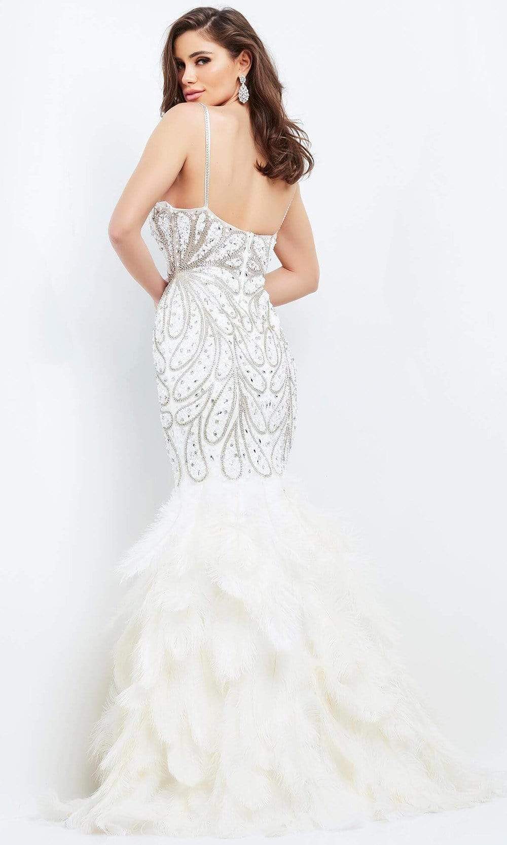 Jovani - 04625 Jeweled Tier-Ornate Dress - FOSTANI