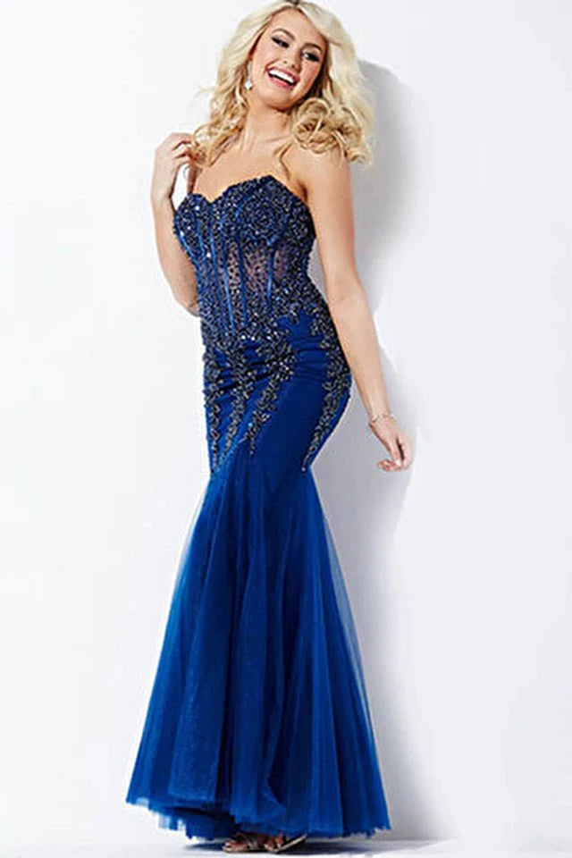 Jovani 5908 Strapless Corset Bodice Mermaid Prom Dress Dress - Evening Dress FOSTANI