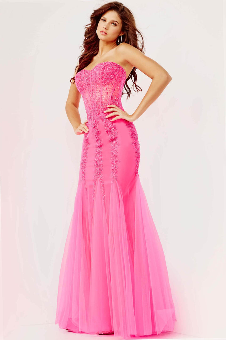 Jovani 5908 Strapless Corset Bodice Mermaid Prom Dress Dress - Evening Dress FOSTANI