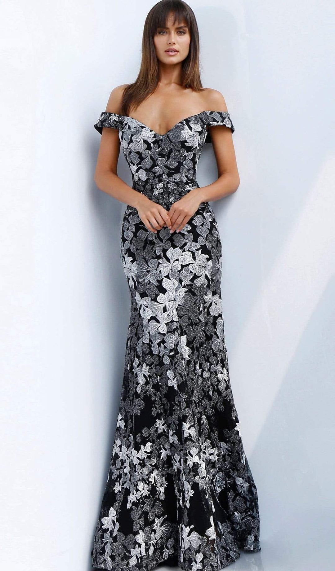 Jovani 61380 Prom Dress - Black/Grey | NewYorkDress Jovani 61380 Prom Dress - Black/Grey | NewYorkDress