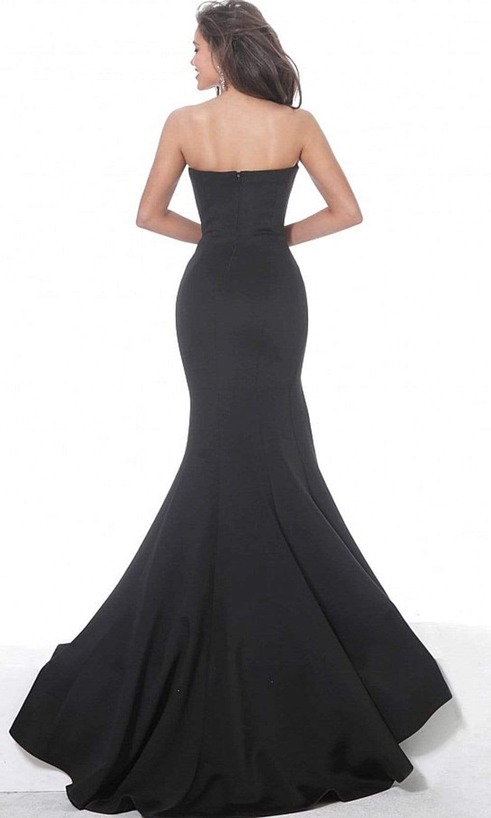 Jovani - 94366 Strapless Straight Neckline Slit Mermaid Gown - FOSTANI