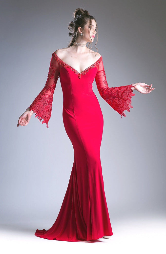 Red Cinderella Dress - FINE THREADS - 3610605