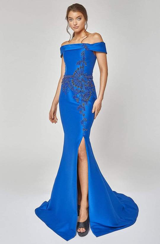 TERANI COUTURE 1921M0510  OFF-SHOULDER MERMAID GOWN - FOSTANI
